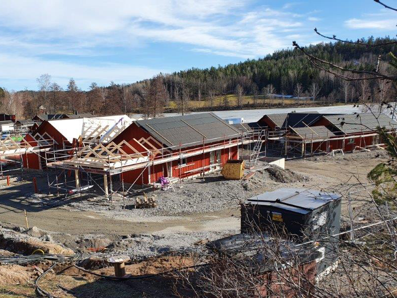 Nybyggda parhus vid Kvarnviks Strand